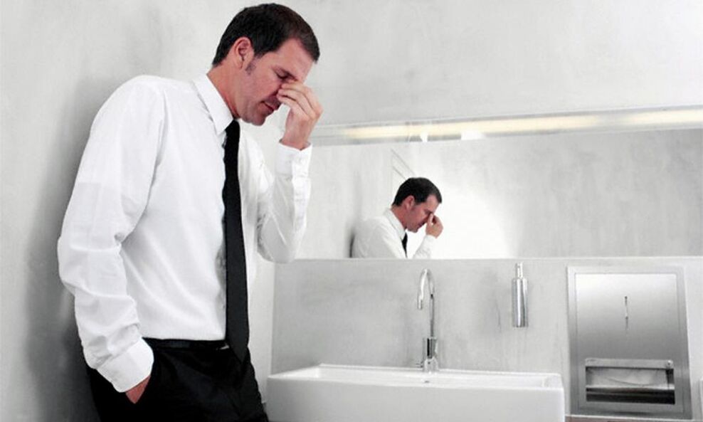 Douleur chez un homme atteint de prostatite