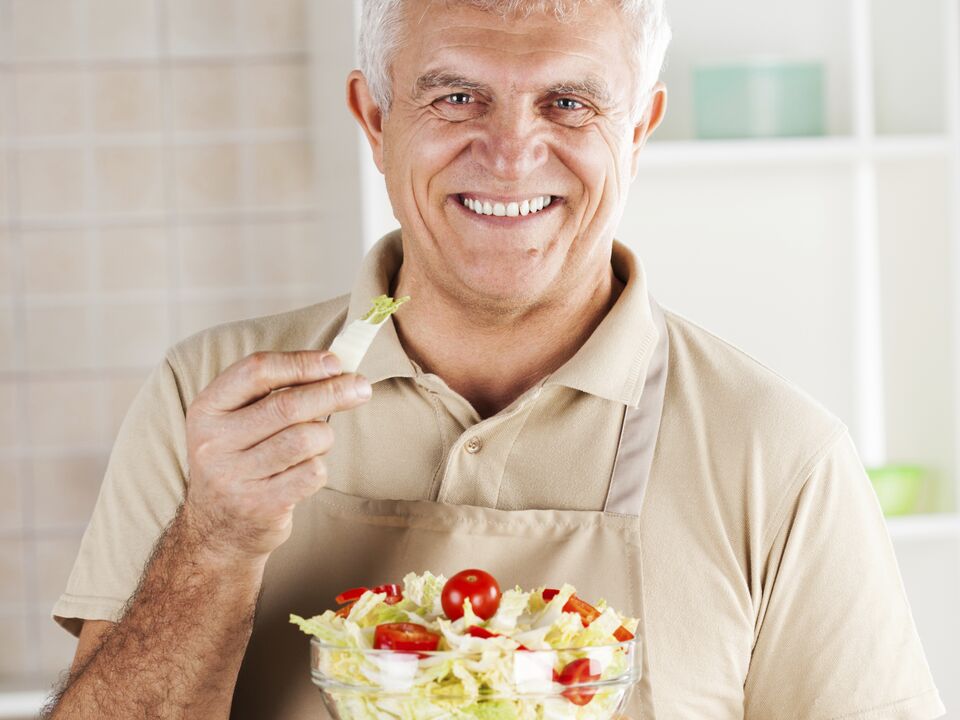 Salade de légumes pour la prostatite